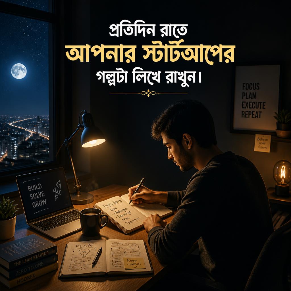 প্রতিদিন রাতে আপনার স্টার্টআপের গল্পটা লিখে রাখুন